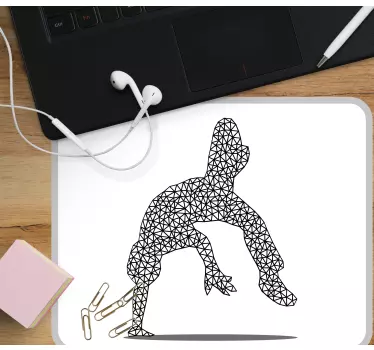 Originele muismat zwarte geometrische figuren - TenStickers