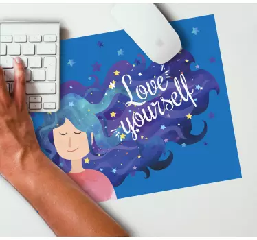 Sterrenhaar inspiratie citaat muismat - TenStickers
