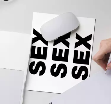 Vetgedrukte tekstherhaling originele muismat - TenStickers