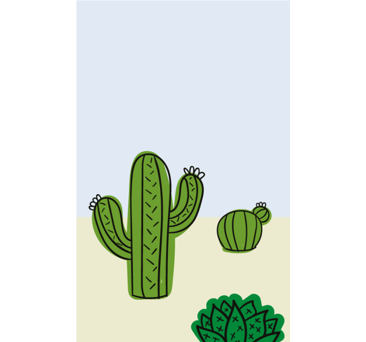Cactusplant keuken rolgordijn - TenStickers