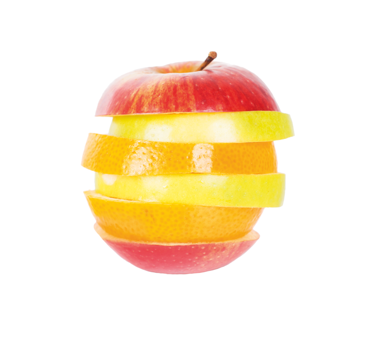 Gesneden appel keuken rolgordijn - TenStickers