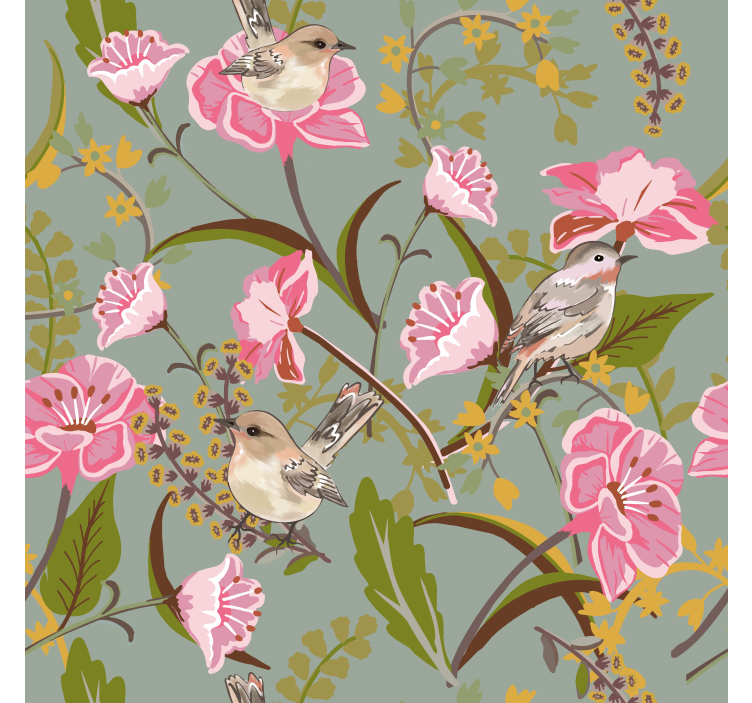 Bloemen keuken rolgordijn - TenStickers