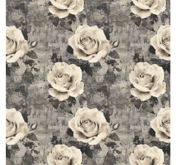 Marmur bloemen keuken rolgordijn - TenStickers