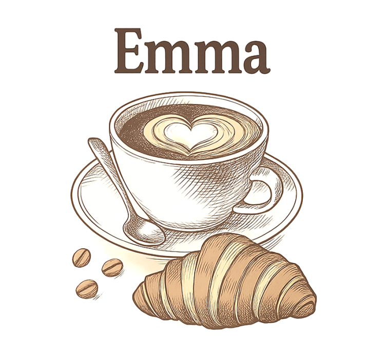 Gepersonaliseerd koffieontwerp keuken rolgordijn - TenStickers