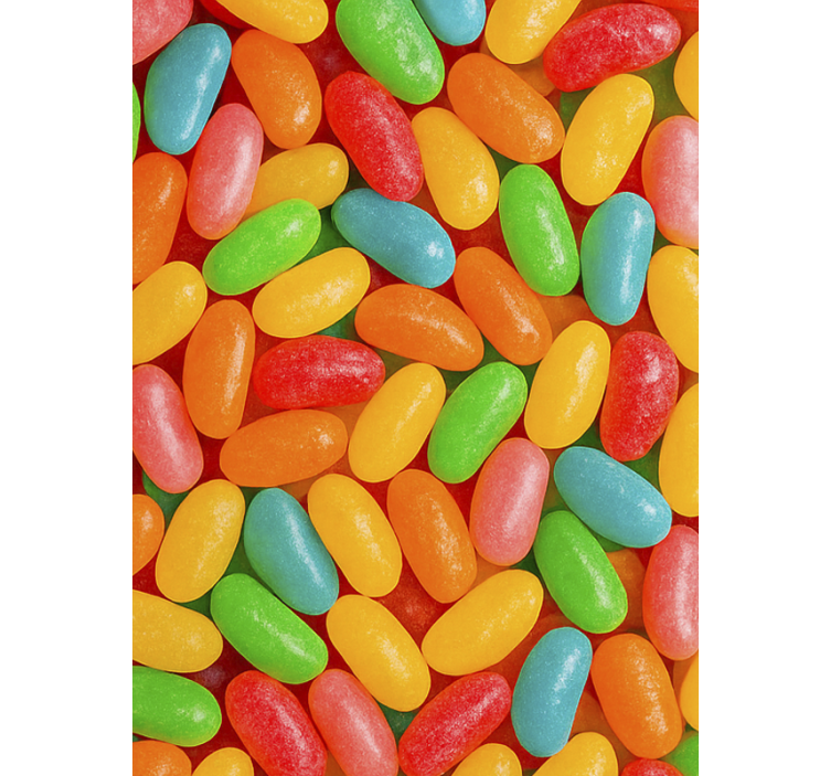 Kleurrijke jelly beans keuken rolgordijn - TenStickers