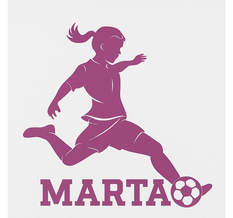 Meisje voetballer kinderkamer rolgordijn - TenStickers