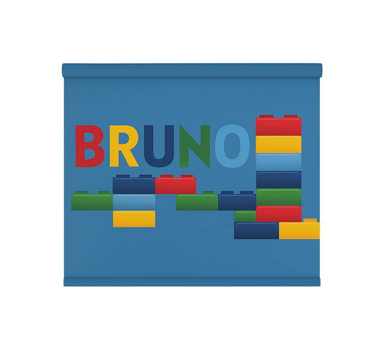 Kleurrijke speelgoedblokken kinderkamer rolgordijn - TenStickers