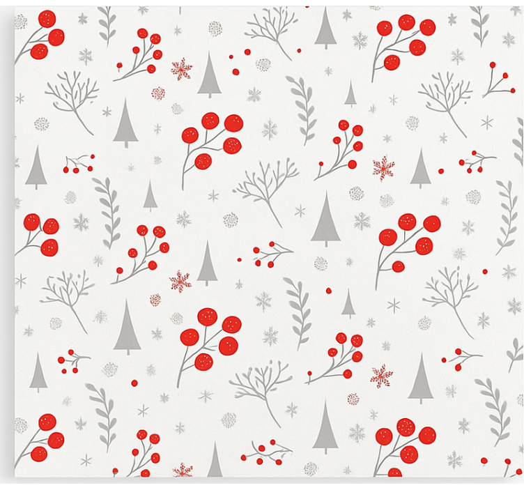 Vintage kerstpatroon rolgordijn woonkamer - TenStickers