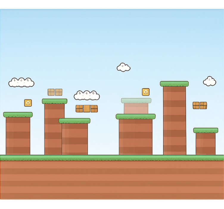 Power-up gaming-blokken gamer rolgordijn - TenStickers