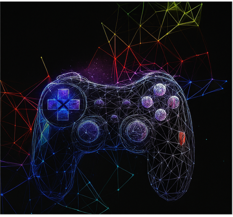 Gaming-dna-console gamer rolgordijn - TenStickers