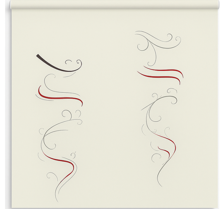 Rolgordijn scandinavisch abstract bloemen multikleur spiraal - TenStickers