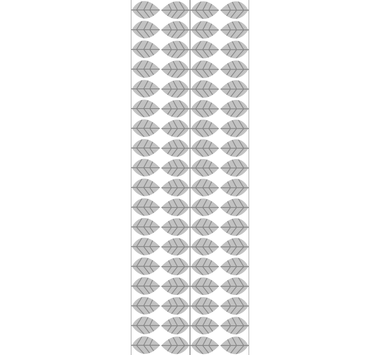 Eetkamer rolgordijn sierlijke bladcompositie - TenStickers