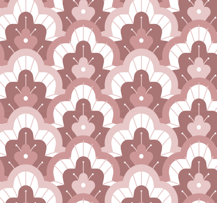 Eetkamer rolgordijn vintage roze - TenStickers