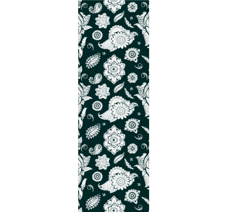 Keuken rolgordijn met bloemen tegelmotief - TenStickers