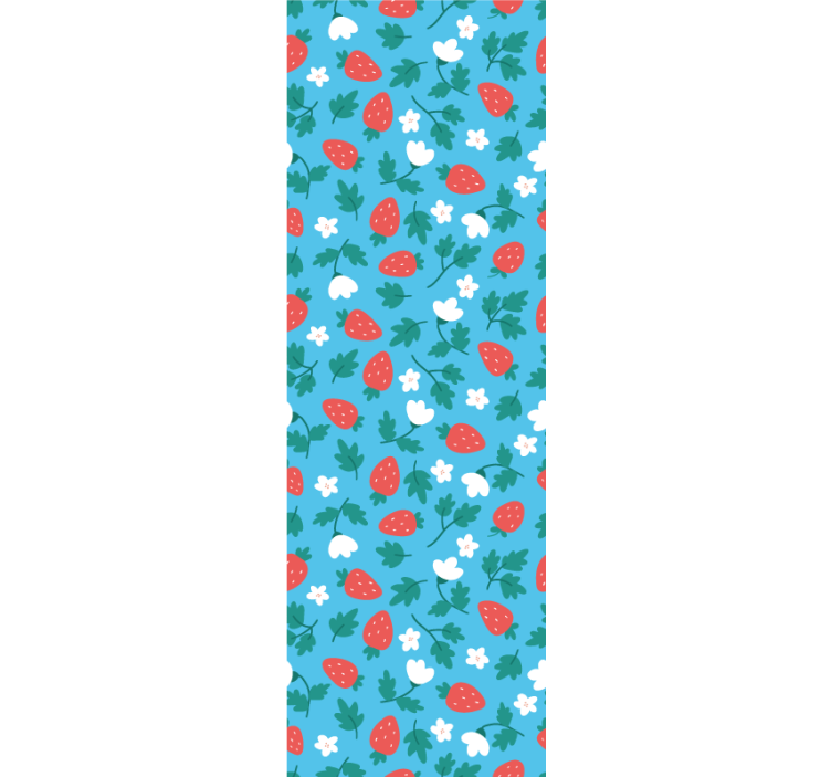 Keuken rolgordijn kleurrijke vruchten en bloemen patroon - TenStickers