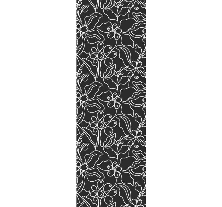 Keuken rolgordijn koffie kunstlijn elegant patroon - TenStickers