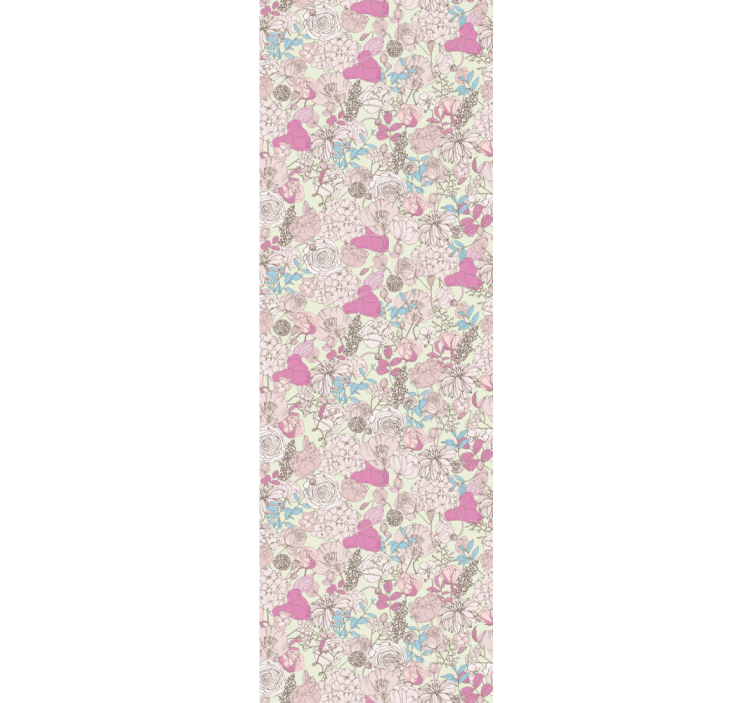 Eetkamer rolgordijn bloemig grandmillenial stijl - TenStickers