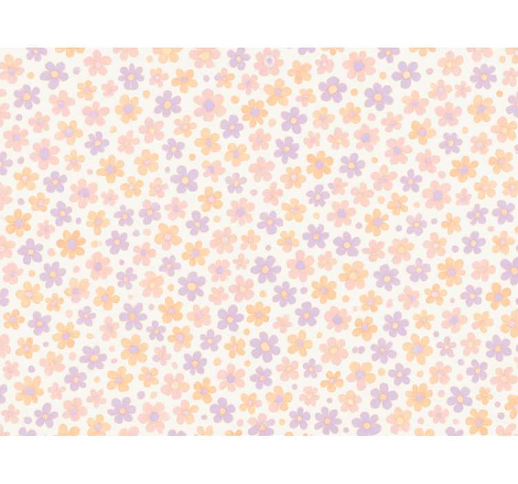 Kinderkamer rolgordijn kleine pastelbloemen - TenStickers