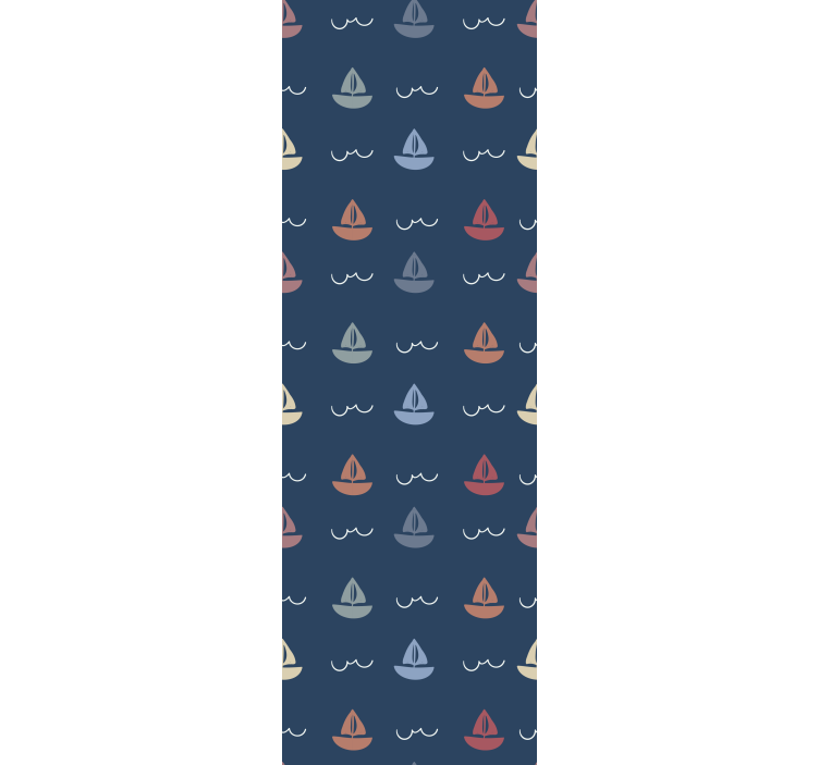 Kinderkamer rolgordijn zeilbootmotief - TenStickers