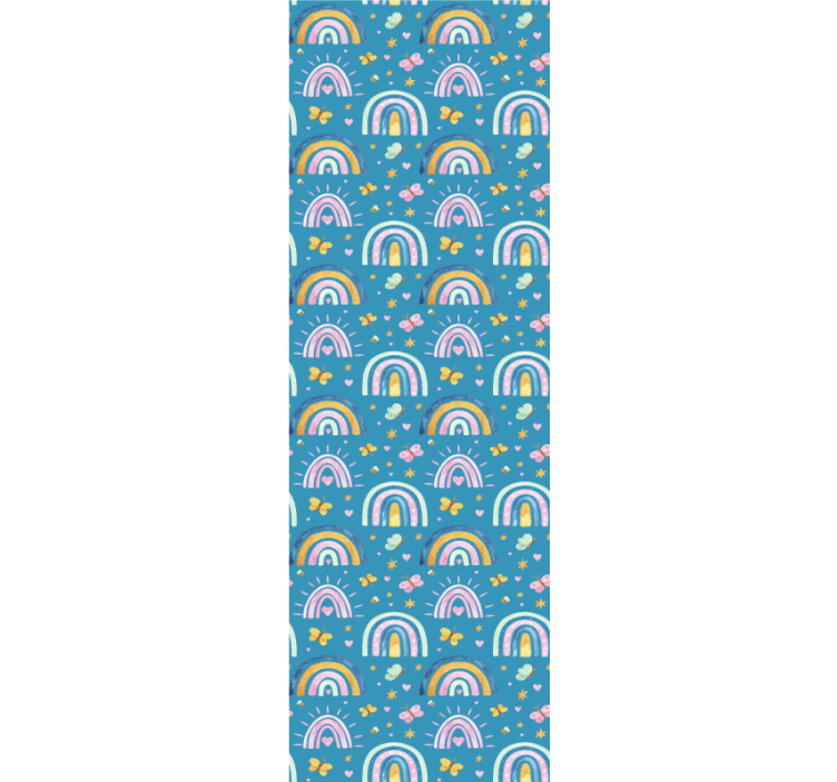 Kinderkamer rolgordijn vlinder regenboogpatronen - TenStickers