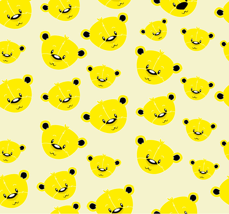 Kinderkamer rolgordijn schattig berenpatroon - TenStickers