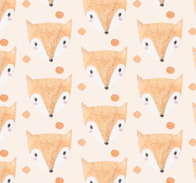 Kinderkamer rolgordijn handgeschilderde vos - TenStickers