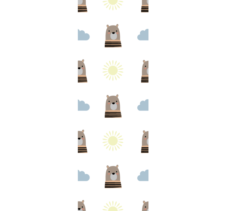 Kinderkamer rolgordijn personaliseerbare bruine beer - TenStickers