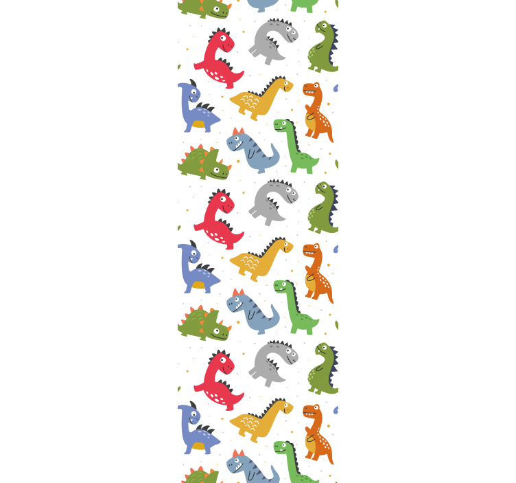Kinderkamer rolgordijn schattige dinosaurussen - TenStickers