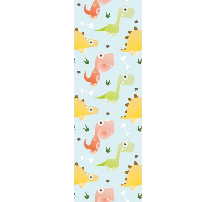 Kinderkamer rolgordijn klein dino patroon - TenStickers