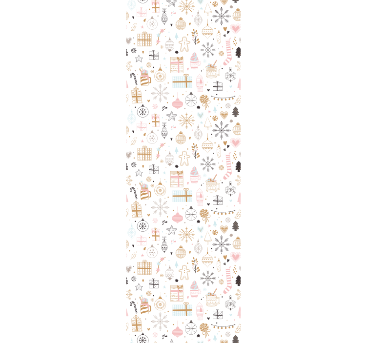 Kinderkamer rolgordijn winter kerstpatroon - TenStickers