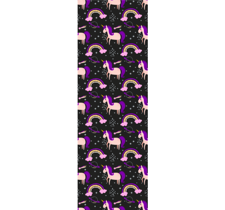 Kinderkamer rolgordijn artistieke eenhoorns - TenStickers