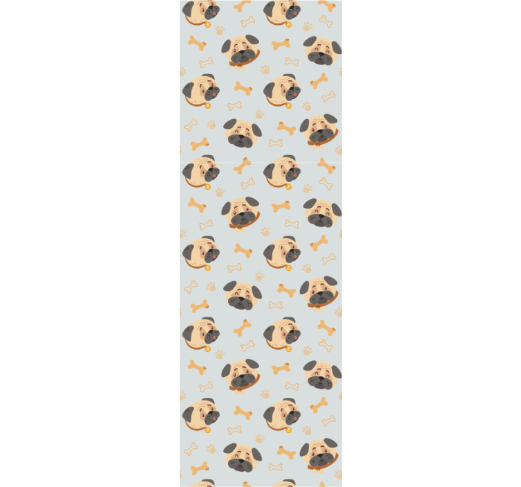 Kinderkamer rolgordijn met britse bulldog puppy's patroon - TenStickers
