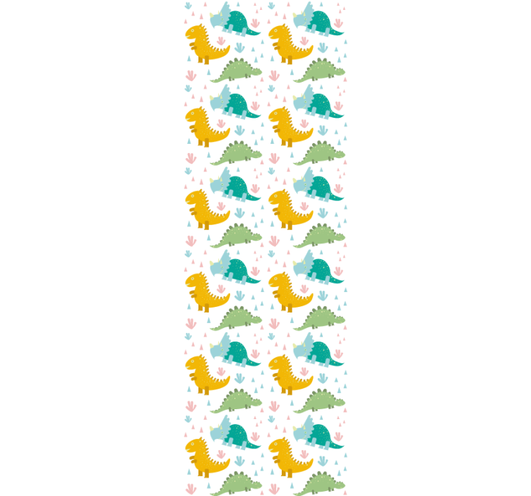 Kinderkamer rolgordijn met schattig dinosauruspatroon - TenStickers