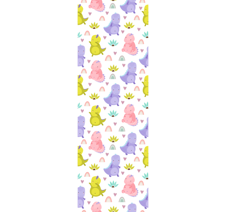 Kinderkamer rolgordijn kleurrijk dinosaurussen patroon - TenStickers