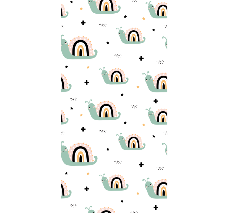 Kinderkamer rolgordijn schattige slak regenboog schelpen - TenStickers