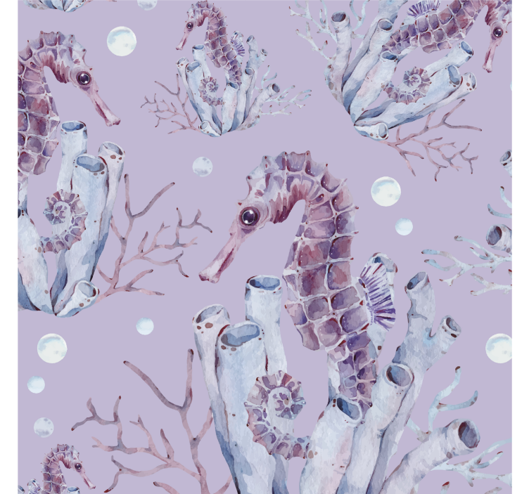 Kinderkamer rolgordijn watercolor zeepaardje - TenStickers