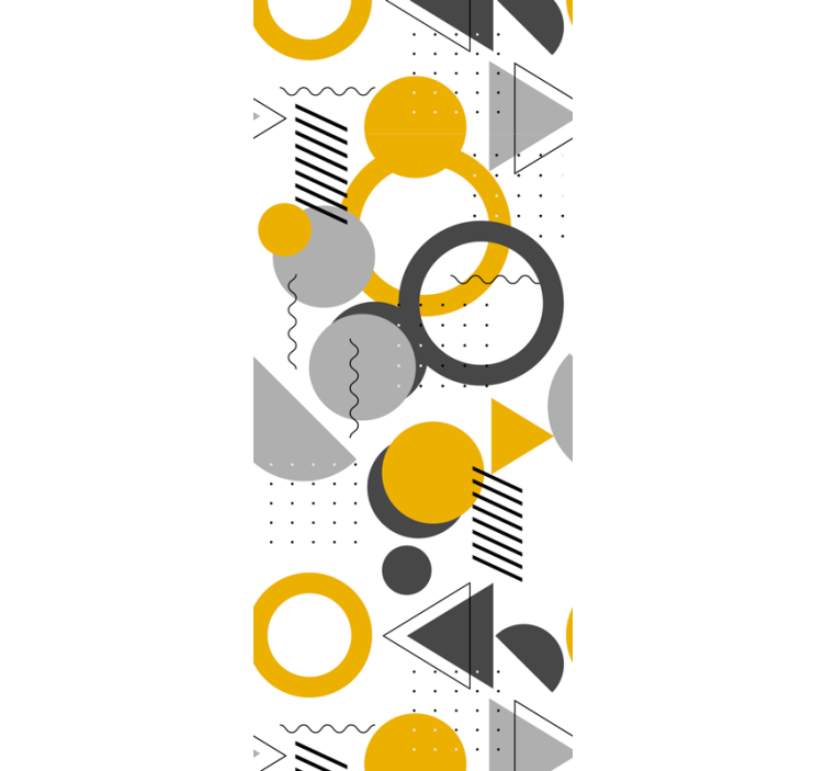 Kantoor rolgordijn naadloos retro geometrisch patroon - TenStickers