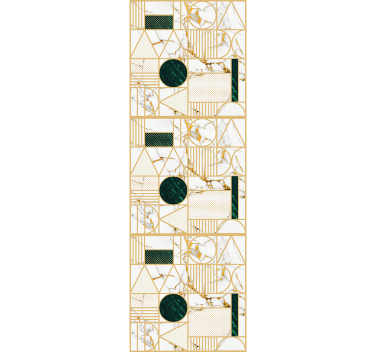 Kantoor rolgordijn witte marmer geometrisch - TenStickers