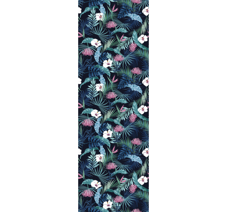 Kantoor rolgordijn exotische planten op bladeren - TenStickers