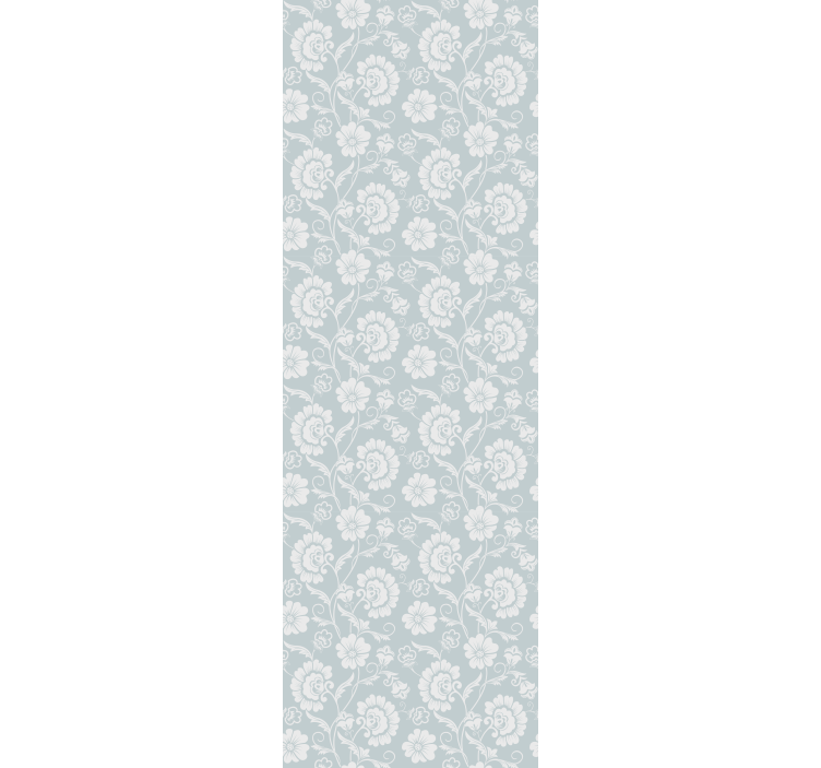Rolgordijn tienerkamer bloemenprint in granny chic stijl - TenStickers