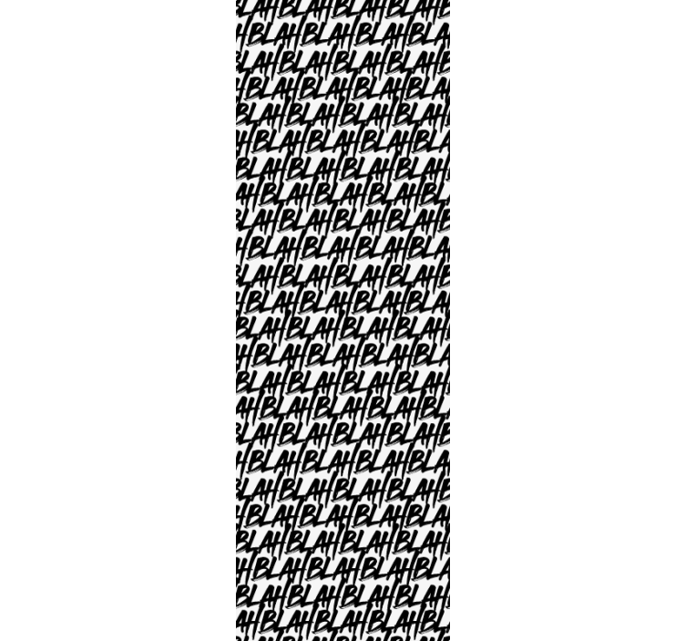 Rolgordijn tienerkamer met trendy tekstpatroon - TenStickers