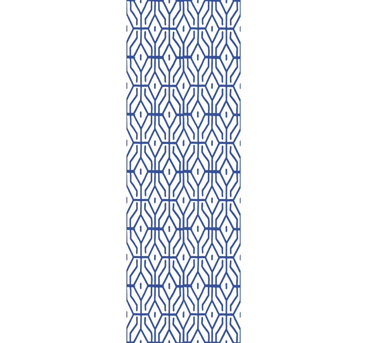 Rolgordijn tienerkamer eclectisch blauw lijnpatroon - TenStickers