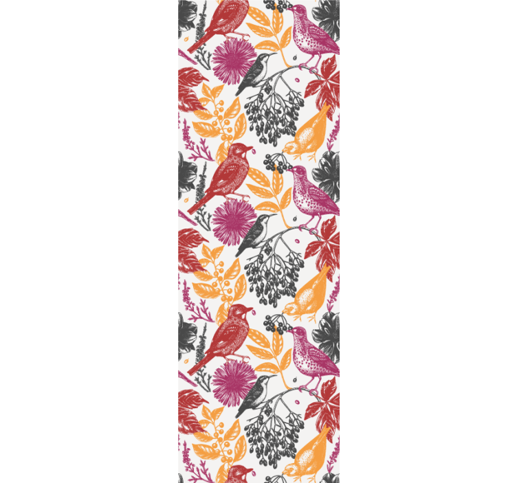 Rolgordijn tienerkamer wildbloemenpatroon - TenStickers