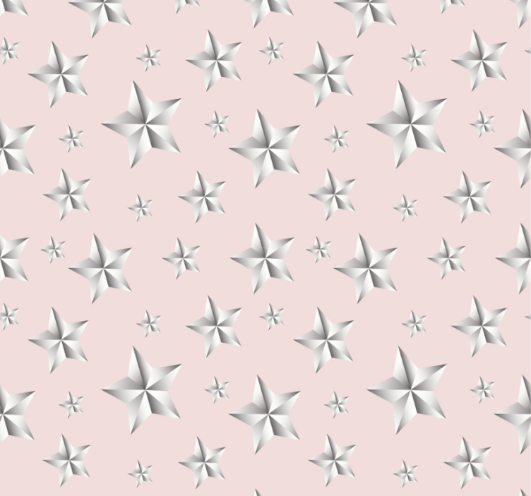 Rolgordijn tienerkamer witte sterren op roze achtergrond - TenStickers