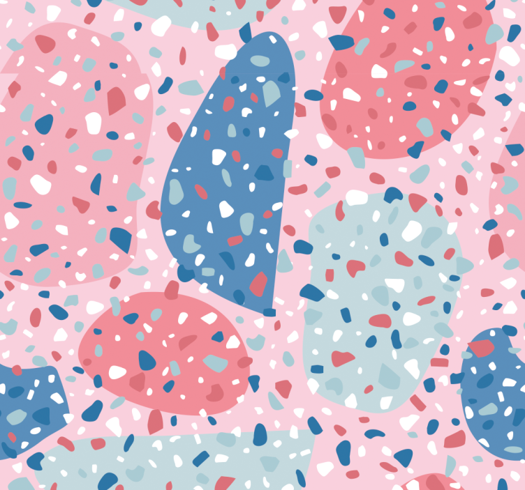 Rolgordijn tienerkamer pink terrazo - TenStickers