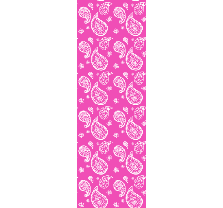 Rolgordijn tienerkamer intens roze paisley - TenStickers