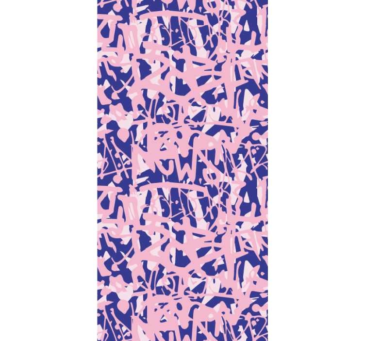 Rolgordijn tienerkamer roze en paarse graffiti print - TenStickers