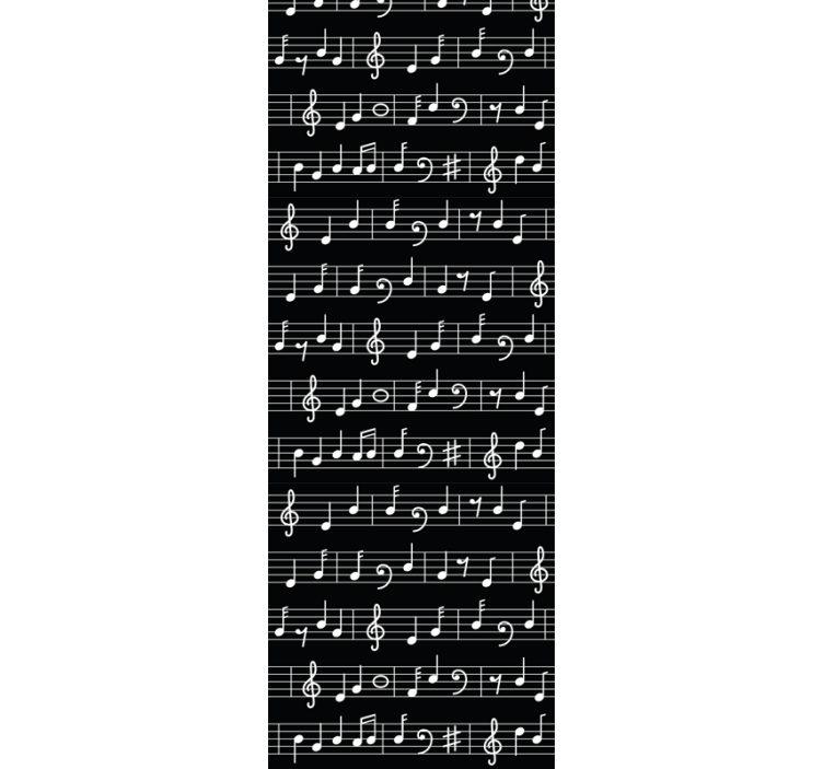 Rolgordijn tienerkamer muziek thema - TenStickers