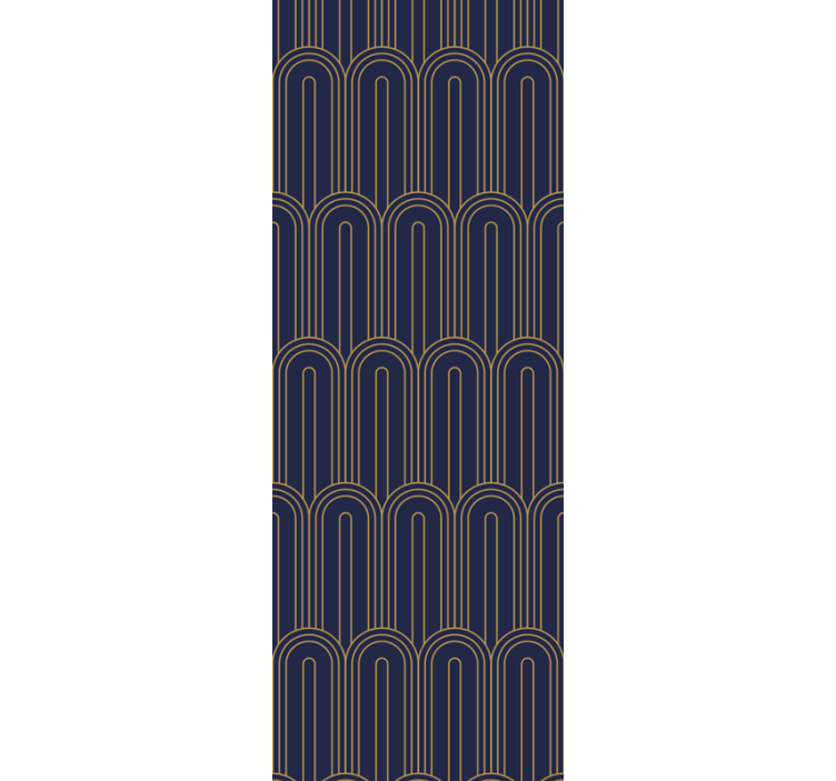Modern rolgordijn met gebogen lijnpatroon - TenStickers