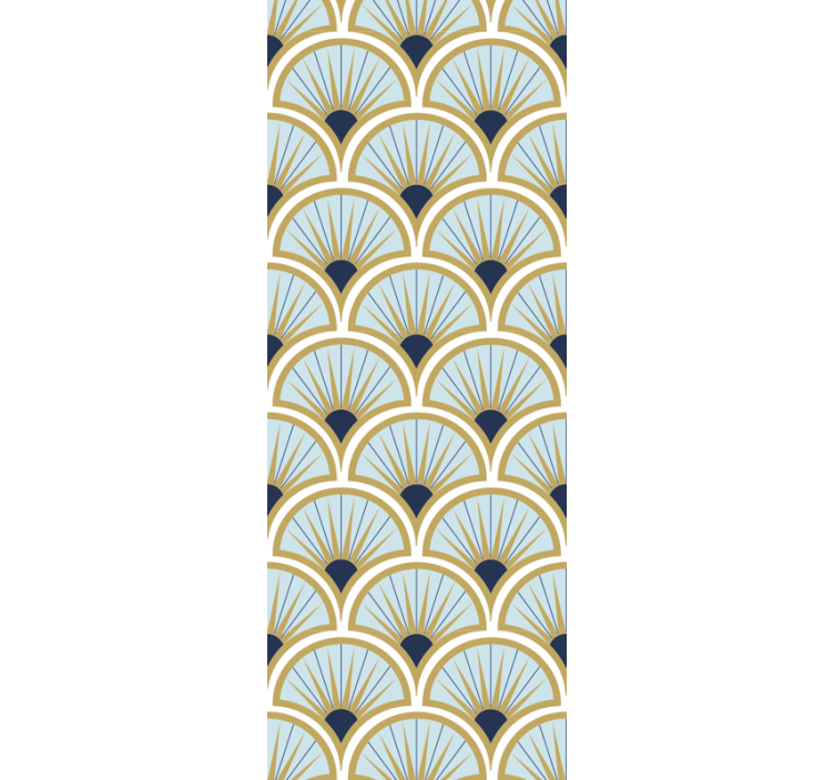Modern rolgordijn elegante waaierpatronen - TenStickers